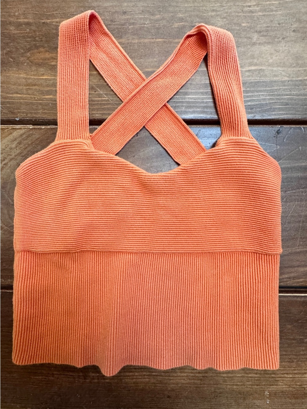 Abercrombie & Fitch Ribbed Cross-Back Tank Top Size XL - Picture 4 of 4
